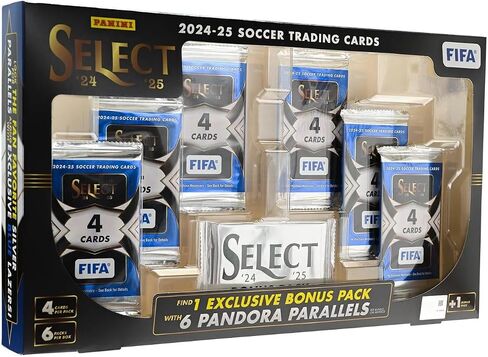 2024 2025 Panini Select FIFA Soccer Flagship Collection Trading Card Box (6 Exclusive Pandora Parallels) in Saudi Arabia