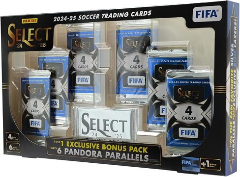 2024 2025 Panini Select FIFA Soccer Flagship Collection Trading Card Box (6 Exclusive Pandora Parallels) in Saudi Arabia