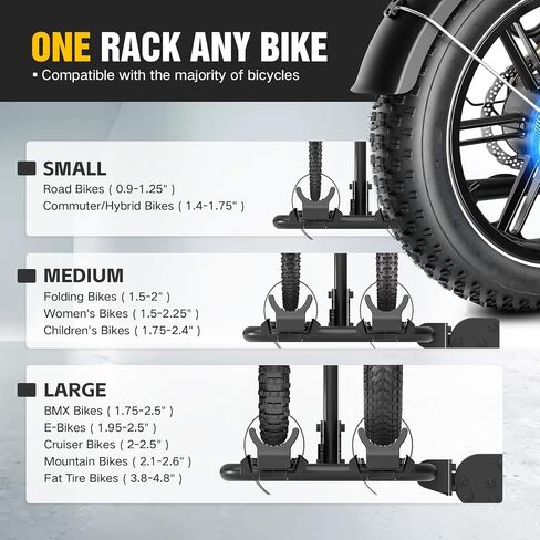 Bike Rack Cross Bar, Adjustable 23.6"-31.4" Top Tube Adapter, Oversized Diameter Crossbar Fits E-Bikes/Women's/Low-Step/Step-Through/BMX/Kids'/Full-Suspension Mountain/Cruiser/Road/Folding Bike in Saudi Arabia