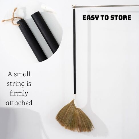 Natural Broom - Indoor Grass Broom - Long Handle Broomstick for House, Garage, Office, Lobby Room, Kitchen in Kuwait