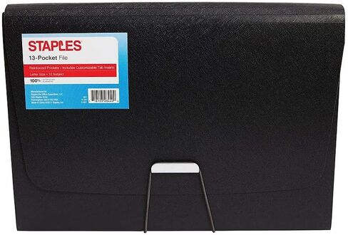 Staples Reinforced Plastic Accordion File, 13-Pocket, Letter Size, Purple (TR52015) in Saudi Arabia