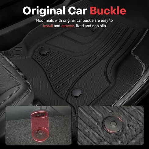 Floor Mats for 2018-2025 Ford Expedition/Expedition Max/Expedition Limited, with 2nd Row Bucket Seat, All Weather Protection Mat Includes 1st and 2nd 3rd Row Liner Black in Saudi Arabia
