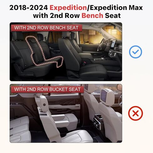 Floor Mats for 2018-2025 Ford Expedition/Expedition Max/Expedition Limited, with 2nd Row Bucket Seat, All Weather Protection Mat Includes 1st and 2nd 3rd Row Liner Black in Saudi Arabia