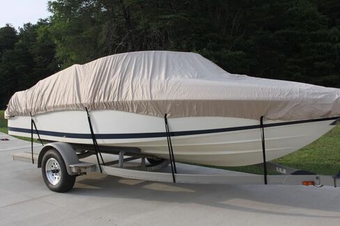 VORTEX Direct 26 ft Tan V-Hull Fish & Ski Boat Cover Fits 25' to 26' Boats in Saudi Arabia