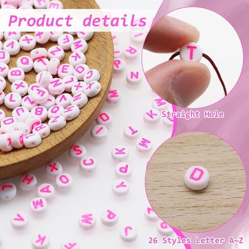 Decoendiy 1000pcs حبات أحرف أكريليك ، حبات حرارة حرارية مسطحة ملونة 7 مم مع خطاب لصنع الحرف اليدوية (أخضر أبيض) in Saudi Arabia