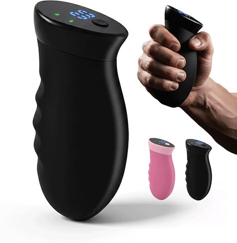 Digital Grip Strength Trainer, 0–440 lb Hand Gripper Strengthener with Real-Time Display (No Sound), 2 Modes: Test & Smart Vibration, Ergonomic Hand Grip & Forearm Strengthener, USB-C Rechargeable Hand Exerciser in Saudi Arabia