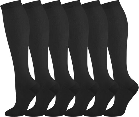 Compression Socks for Women Men 15-20 mmHg Knee High Support for Nurses, Travel, Pregnancy, Athletic in Saudi Arabia