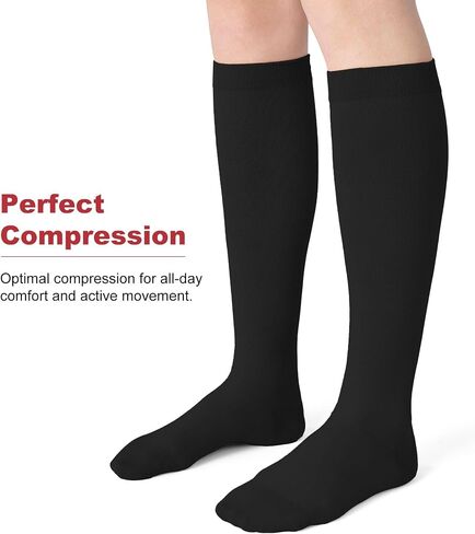 Compression Socks for Women Men 15-20 mmHg Knee High Support for Nurses, Travel, Pregnancy, Athletic in Saudi Arabia