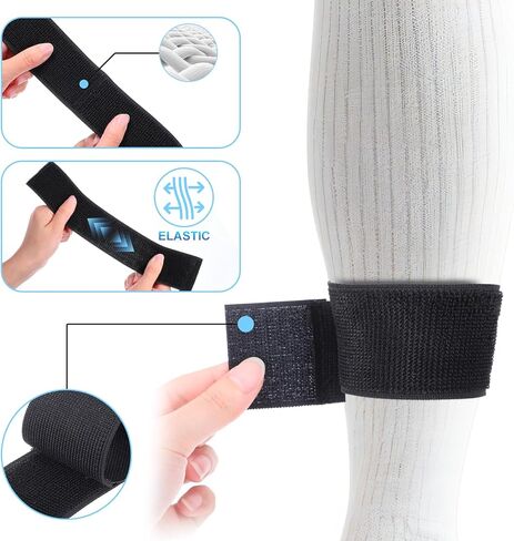 4 pcs Soccer Shin Guard Straps Anti Slip Sports Football Shin Fixed Straps Youth Legging Shin Fixed Straps Lightweight Ankle Guards for Kicking Ball Running Cycling in Saudi Arabia