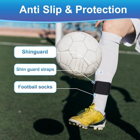 4 pcs Soccer Shin Guard Straps Anti Slip Sports Football Shin Fixed Straps Youth Legging Shin Fixed Straps Lightweight Ankle Guards for Kicking Ball Running Cycling in Saudi Arabia