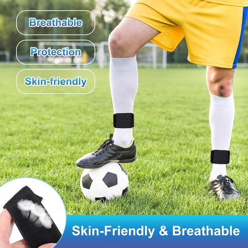 4 pcs Soccer Shin Guard Straps Anti Slip Sports Football Shin Fixed Straps Youth Legging Shin Fixed Straps Lightweight Ankle Guards for Kicking Ball Running Cycling in Saudi Arabia