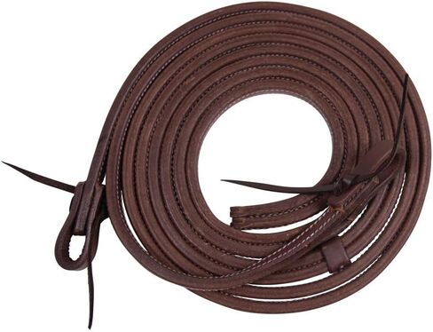 Billy Royal Oiled Hermann Oak Double and Stitched Leather Split Reins for Horses | Elevate Your Horse Riding Experience | Lifetime Workman's Warranty | Pre-Oiled and Broken-In | Expertly Handmade in Saudi Arabia