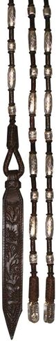 Schneiders Double S Silver Plated Barrel/Ball Ferrule Direct Contact Romel Reins for Horses 24 oz. | Enhanced Horse Control | Hand-Braided Rawhide | Silver Accents | Promotes Proper Drape in Saudi Arabia