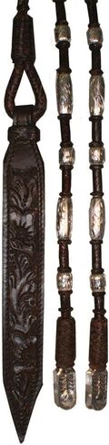 Schneiders Double S Silver Plated Barrel/Ball Ferrule Direct Contact Romel Reins for Horses 24 oz. | Enhanced Horse Control | Hand-Braided Rawhide | Silver Accents | Promotes Proper Drape in Saudi Arabia
