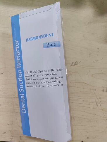 Teeth Whitening Cheek Retractor Dental Oral Dry System Dental Mouth Opener,Autoclavable Intraoral Cheek Lip Retractor with Saliva Suction Tube Tongue Guard (Blue) in Kuwait