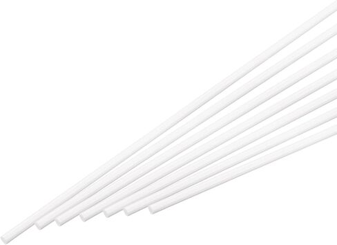 Meccanixity ABS ROD ROD ROD ROLD ROLD 0.8 مم × 250 مم أبيض لمواد نموذج DIY ، صنع النماذج المعمارية ، طاولة الرمال DIY ، حزمة من 20 PCS in Saudi Arabia