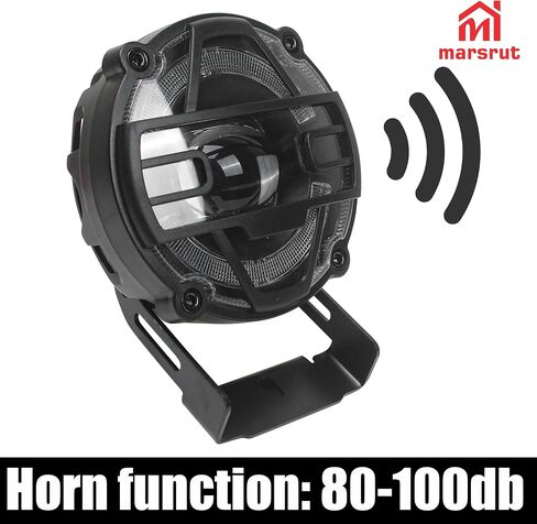 Marsrut EBike Headlight, E Bike Front Light for 3 Pin Electric Bike Bicycle, Waterproof Mini Horn Headlights, Super Bright Led Accessories for Night Riding, Aluminium Alloy, 36V - 48V, 12W in Saudi Arabia