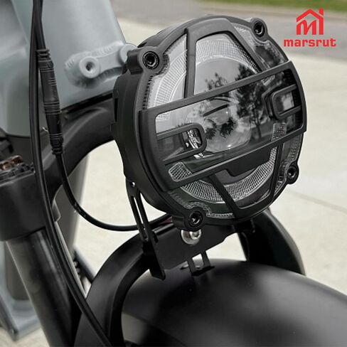 Marsrut EBike Headlight, E Bike Front Light for 3 Pin Electric Bike Bicycle, Waterproof Mini Horn Headlights, Super Bright Led Accessories for Night Riding, Aluminium Alloy, 36V - 48V, 12W in Saudi Arabia