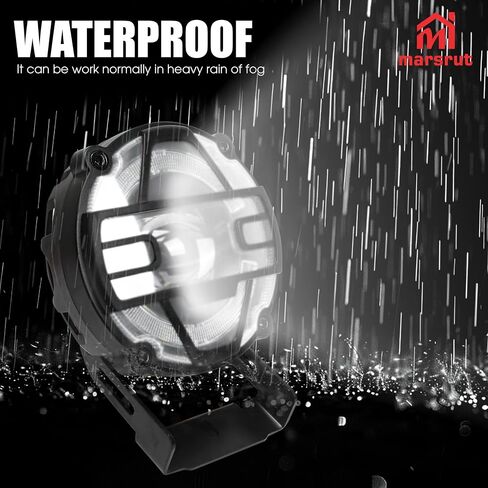 Marsrut EBike Headlight, E Bike Front Light for 3 Pin Electric Bike Bicycle, Waterproof Mini Horn Headlights, Super Bright Led Accessories for Night Riding, Aluminium Alloy, 36V - 48V, 12W in Saudi Arabia
