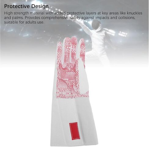 Fencing Gloves, Enhanced Grip High Strength Leather Fencing Glove for Both Foil and Epee Training, Suitable for Adults Use in Saudi Arabia