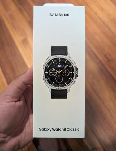 Samsung Galaxy Ai Watch 8 Classic Latin American Version SM-L500NZ (46mm) Bluetooth Wellness Tips Heart Rate Sleep to Workout Fitness Tracker (Silver Black Band SM-L500NZKALTA) in Saudi Arabia