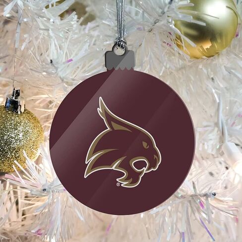 GRAPHICS & MORE Texas State University Logo Acrylic Christmas Tree Holiday Ornament in Saudi Arabia
