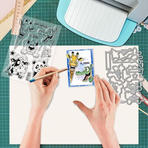 Globleland Quirky Comic People Clear Stamps و Magic Hair Cartoon People Cutting Vies Lit for DIY Scrapbooking and Cards Making Decorative Photo Abrum Decoration in Saudi Arabia