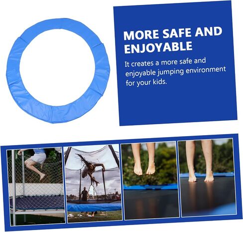 POPETPOP PVC Trampoline Spring Protective Cover Round Sponge Cushion Pad Easy to Mount and Side Safety Mat for Outdoor Jumping Bed in Saudi Arabia