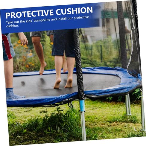 POPETPOP PVC Trampoline Spring Protective Cover Round Sponge Cushion Pad Easy to Mount and Side Safety Mat for Outdoor Jumping Bed in Saudi Arabia