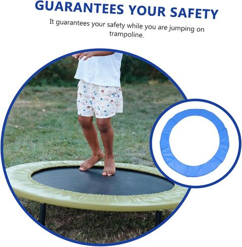 POPETPOP PVC Trampoline Spring Protective Cover Round Sponge Cushion Pad Easy to Mount and Side Safety Mat for Outdoor Jumping Bed in Saudi Arabia