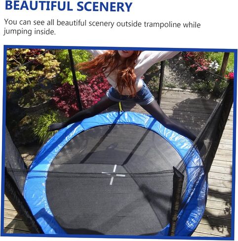 POPETPOP PVC Trampoline Spring Protective Cover Round Sponge Cushion Pad Easy to Mount and Side Safety Mat for Outdoor Jumping Bed in Saudi Arabia