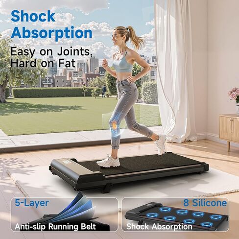 Walking Pad Treadmill, Under Desk Treadmill for Home & Office, Wide Running Belt, Remote Control, Installation Free, Easy to Move, 300 LB Capacity in Saudi Arabia
