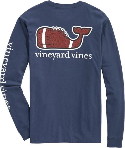 vineyard vines Men's Long-Sleeve Football Whale Pocket T-Shirt in Saudi Arabia