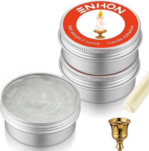 Enhon 4oz Candle Stick Glue Adhesive for Taper to Hold Candles in Place (2pack, 4oz in Total) in Kuwait