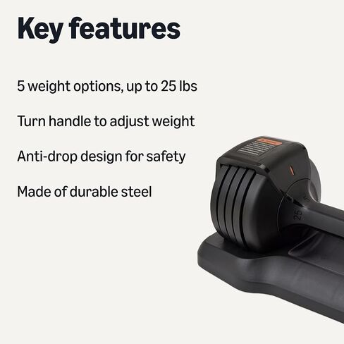 Amazon Basics Adjustable Dumbbell, 25 lb in Saudi Arabia