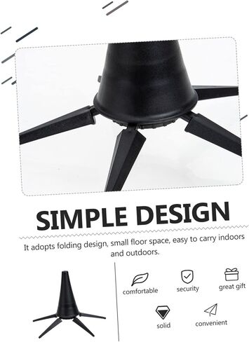 Vaguelly Portable Clarinet Stand Five-Legged Base Black Folding Oboe Holder for Wind Instruments Adjustable Music Stand for Clarinet and Oboe Players in Saudi Arabia