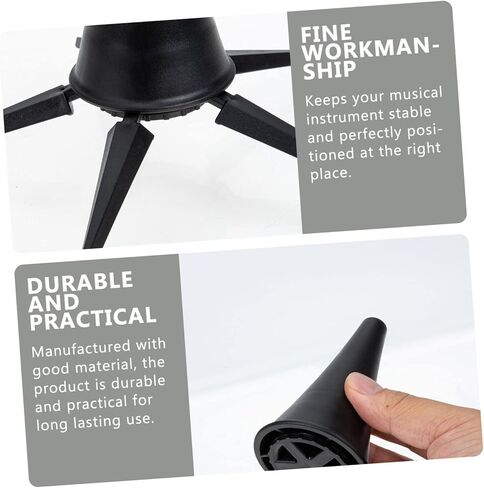 Vaguelly Portable Clarinet Stand Five-Legged Base Black Folding Oboe Holder for Wind Instruments Adjustable Music Stand for Clarinet and Oboe Players in Saudi Arabia