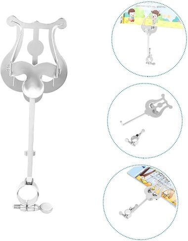 Adjustable Piccolo Lyre Clip Music Score Stand Trumpet Accessories Marching Band Piccolo Holder in Saudi Arabia