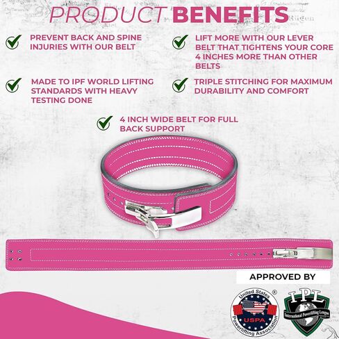 Flexz Fitness Lever Weight Lifting Belt Leather - 10MM 13MM Powerlifting Gym Belts for Men & Women - Lower Back Support for Weightlifting Deadlifts Squats Heavy Duty IPF Bodybuilding in Kuwait