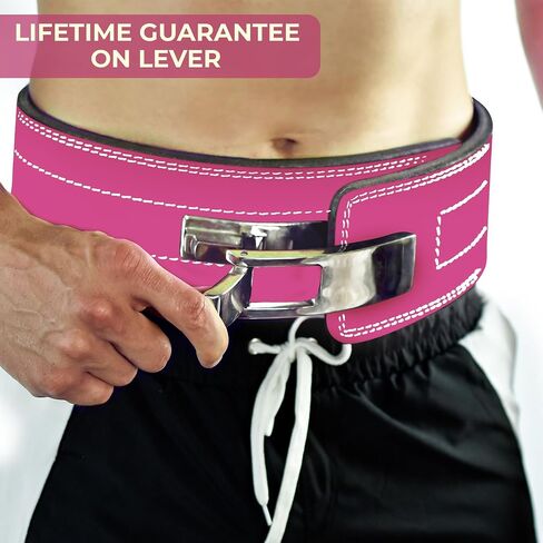Flexz Fitness Lever Weight Lifting Belt Leather - 10MM 13MM Powerlifting Gym Belts for Men & Women - Lower Back Support for Weightlifting Deadlifts Squats Heavy Duty IPF Bodybuilding in Kuwait