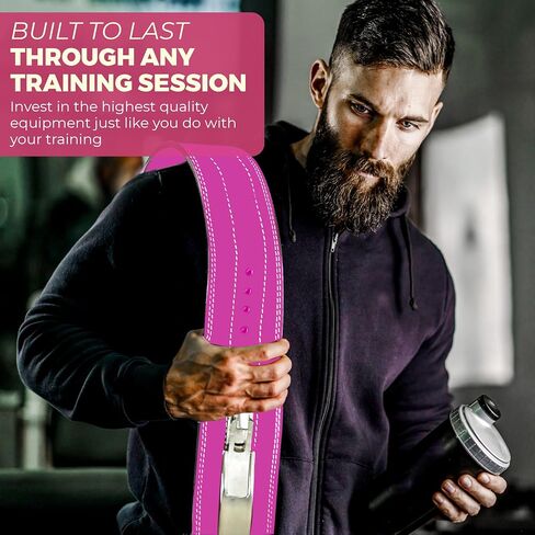 Flexz Fitness Lever Weight Lifting Belt Leather - 10MM 13MM Powerlifting Gym Belts for Men & Women - Lower Back Support for Weightlifting Deadlifts Squats Heavy Duty IPF Bodybuilding in Kuwait