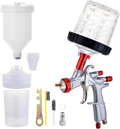 DAXINYANG YT-160 LVLP Paint Guns Automotive Kit with 1.3/1.5/1.7/2.0mm Nozzles and Air Regulator & Oil Water Separator, R500 Spray Gun，Paint Gun for Car Painting,Furniture,DIY,Primer and Topcoat in Saudi Arabia