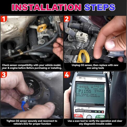 Oxygen O2 Sensor Downstream Compatible with Toyota Avalon, Camry, 4Runner, Solara, Camry, Camry & Lexus GX460, ES330, ES350, ES300, 2002-2014, Oxygen Sensor Replace OE # 234-4064, 89465-33420 in Kuwait
