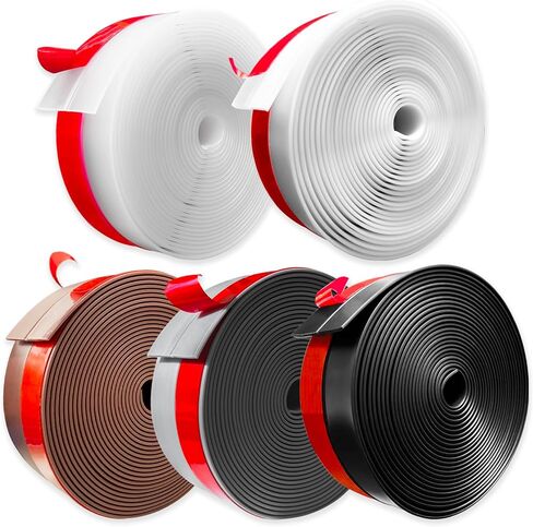 تجريد الطقس السيليكون ، 2 بوصة (W) × 20 قدمًا (L) شريط سدادة سدادة سدادة الشريط لثغرات من الأبواب والنوافذ ، باب المرآب تحت أسفل ، أبواب دش الشريط الختم ، شفافة ، شفافة in Kuwait