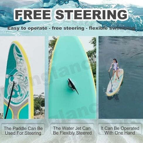 Menglanchang 2-in-1 Inflatable Paddleboard with Pump & 500W Electric Scooter - 3.15m Anti-Slip Yoga Deck for Youth & Adults - Ultimate Water Fun Experience! in Saudi Arabia