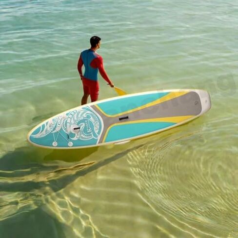 Menglanchang 2-in-1 Inflatable Paddleboard with Pump & 500W Electric Scooter - 3.15m Anti-Slip Yoga Deck for Youth & Adults - Ultimate Water Fun Experience! in Saudi Arabia