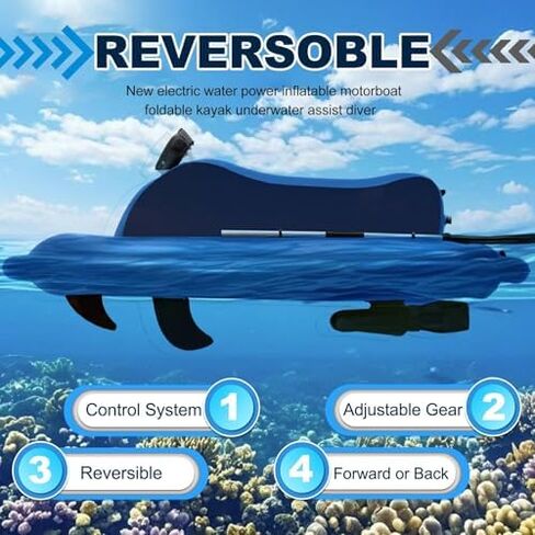 Foldable 2-in-1 Electric Inflatable Jet Ski & Diving Underwater Scooter - 500W Brushless Motor, 10000mAh Battery, 9km/h, 60 mins Runtime - Ideal Sea Diving & Swimming Equipment for Adults & Kids in Saudi Arabia