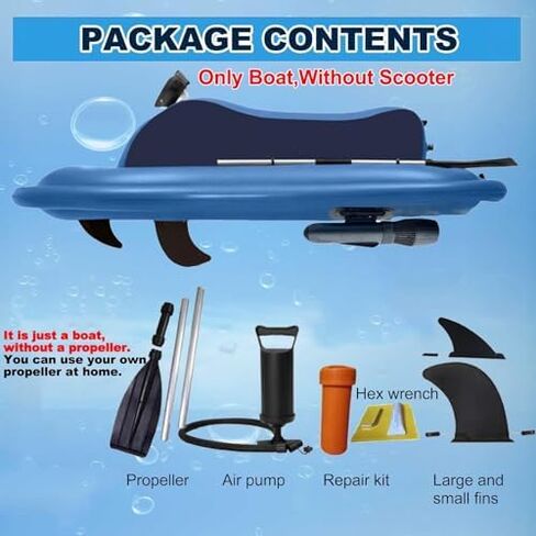 Foldable 2-in-1 Electric Inflatable Jet Ski & Diving Underwater Scooter - 500W Brushless Motor, 10000mAh Battery, 9km/h, 60 mins Runtime - Ideal Sea Diving & Swimming Equipment for Adults & Kids in Saudi Arabia