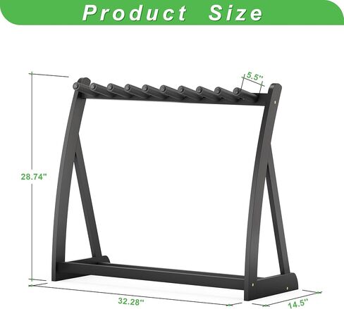 Guitar Stand Rack, Multi-Guitar Display Rack Adjustable Bamboo Guitars Holder Electric Guitar Stands Floor Storage for Bass Acoustic, Home Studio, Band Stage (Natural-B) in Saudi Arabia