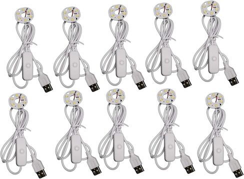 3D Printed Parts -10 PCS DIY LED Lamp Sheets: Only lamp Sheets, no 3D Printed lamp Shells, 3000k Warm Yellow Compatible with Bambu LED Lamp Kit 001 (50mm) in Saudi Arabia